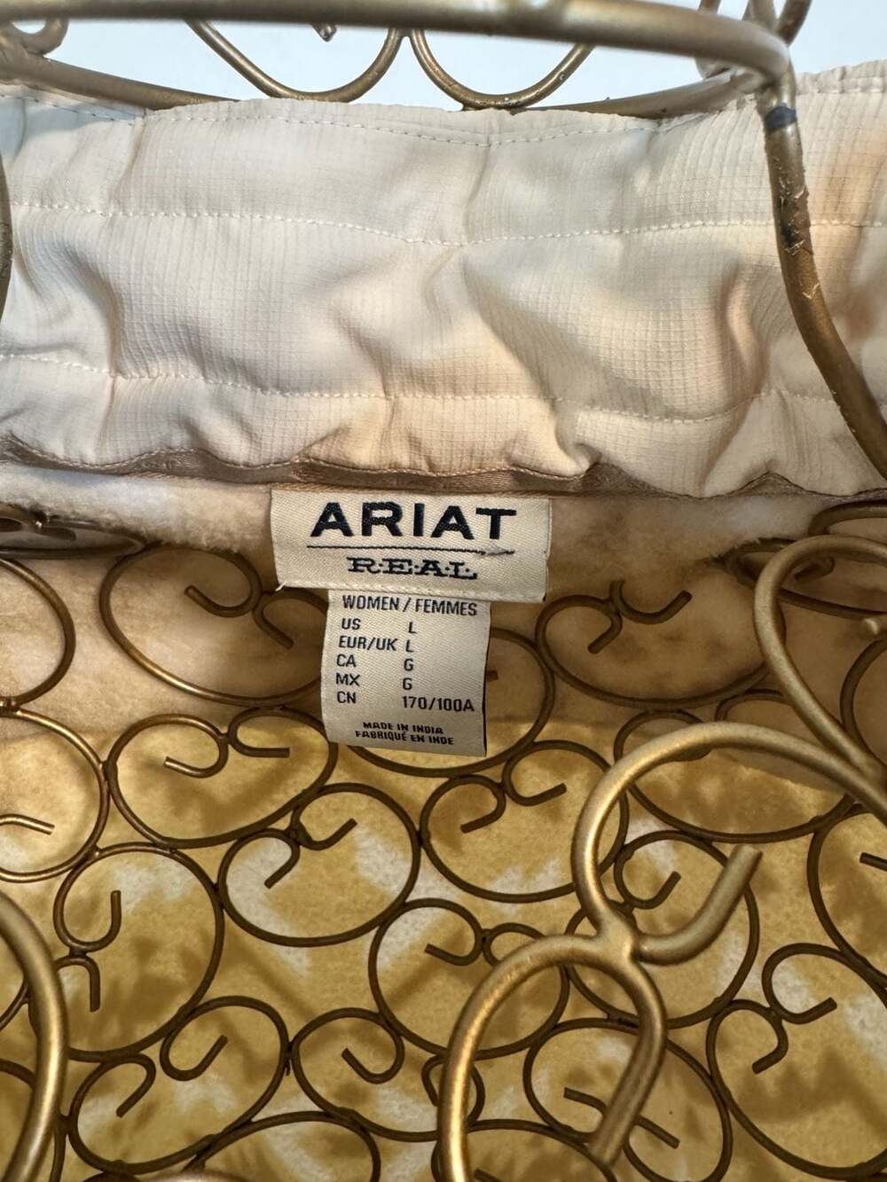Ariat Women's Prescott Full Zip Fleece Jacket in Sand Dune Geo, size large - Picture 6 of 11